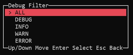 Console Filter Modal